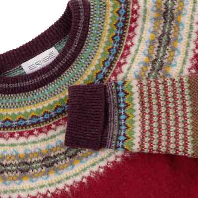 BNWT Eribe Alpine Sweater Fairisle 96% Lambswool 4% Angora Hemlock SPECIAL PRICE