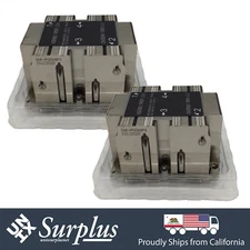 LOT of 2 Supermicro 2U Passive Aluminum CPU Heat Sink Socket LGA3647-0 No Fan