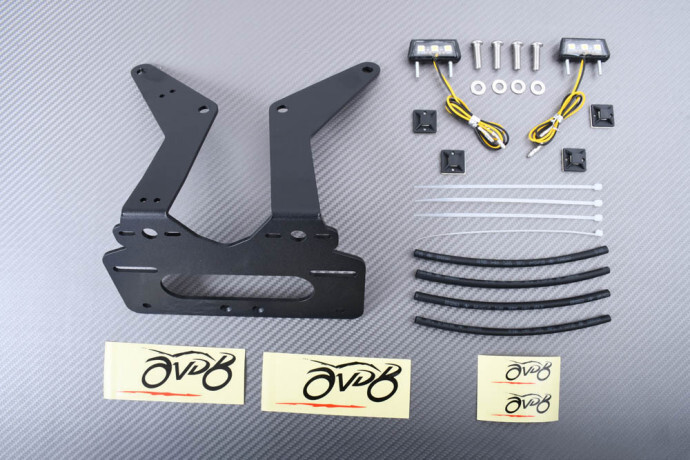 Support de plaque pour YAMAHA TMAX 530 SJ09 finition premium aluminium noir