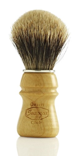 Semogue Owners Club (SOC) Pure Badger Shaving Brush - Ash
