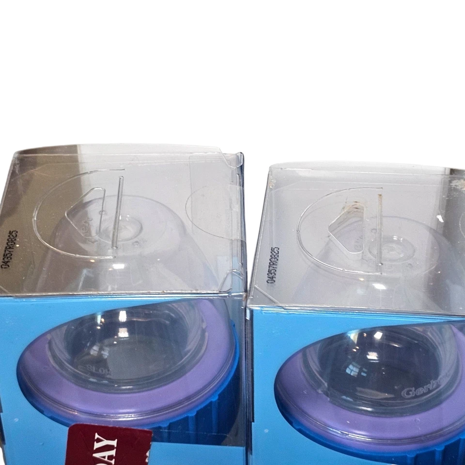 Antigo 2004 Gerber ComfortHold 5 oz Mamadeiras Forma Triangular Fluxo Lento NOVO - Imagem 2 de 4