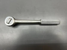 (h) VINTAGE SK S-K TOOLS 45170 3/8" DRIVE KNURLED RATCHET JUST SVCD - VGC - USA