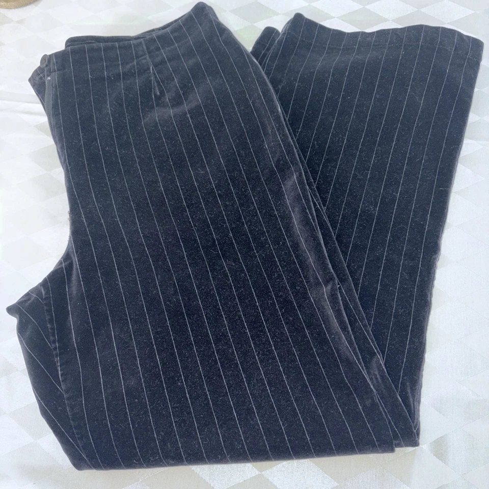 TALBOTS Petite Stretch Striped Pants Flat Front 12P