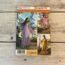 Simplicity 3632 Sewing Pattern Fairy Costume Cosplay Halloween Miss 6-12 UNCUT