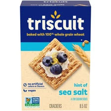 Triscuit Hint of Sea Salt Whole Grain Wheat Crackers 8.5 oz Vegan Snacks