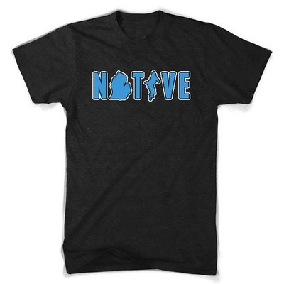 Mens T-Shirt Michigan NATIVE (Heather Black)-FINAL SALE