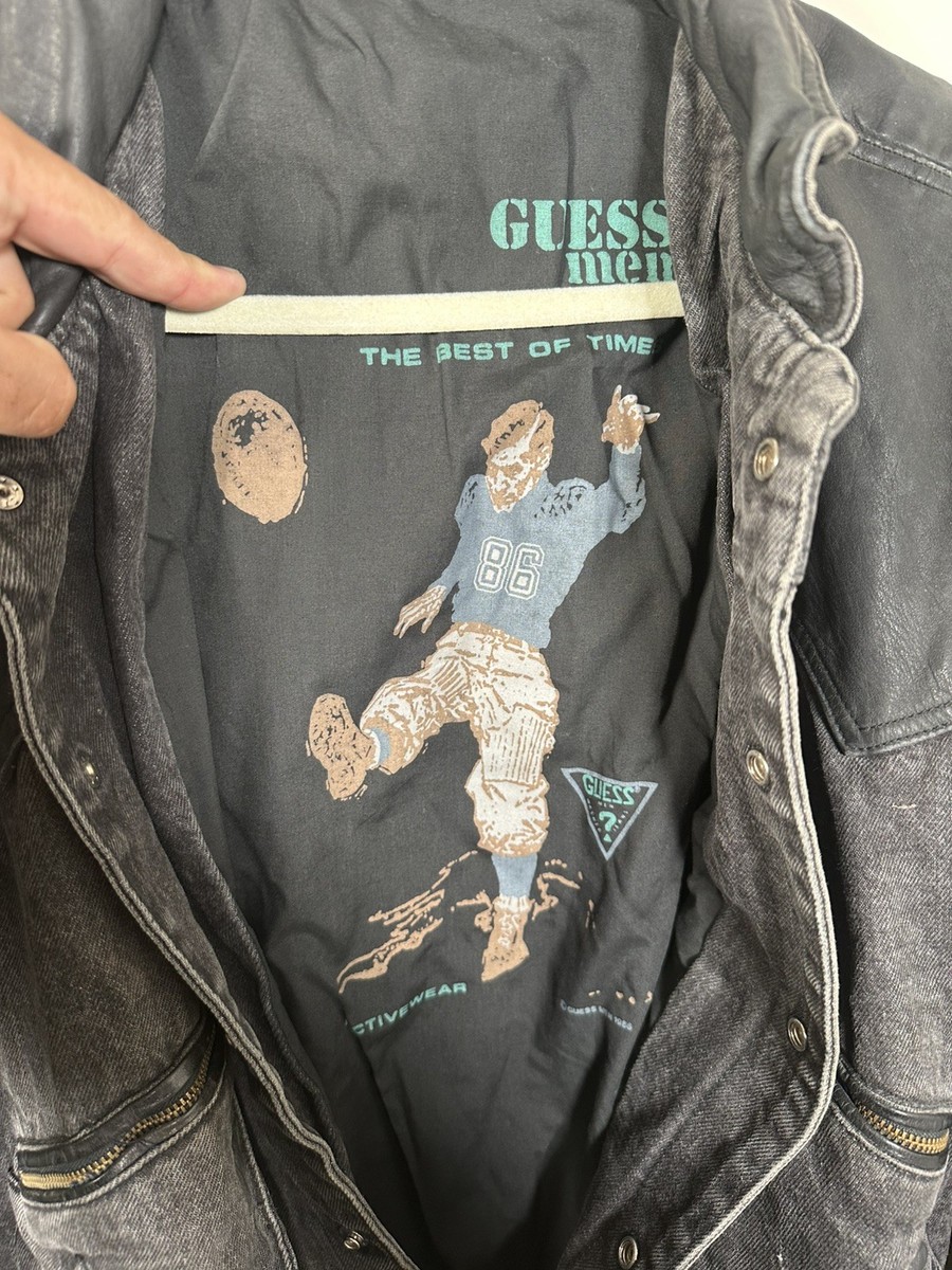 Vintage 80s GUESS Marty McFly Jacket Two Tone Denim Jean Georges