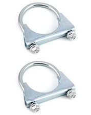 U-Bolt Muffler Tip Exhaust Hook OD 2Pcs Stainless Steel 2-1/4" 2 Pack