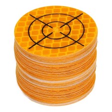 60pcs Survey Reflector Sheet 40x40mm Self-Adhesive Round Surveying Mark Yellow