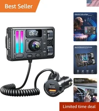 Bluetooth 5.3 Car Adapter with DSP Noise Cancellation & Dual Fast Charging Ports