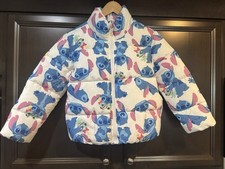 Disney Girls Stitch Full Zip Insulated Jacket Size 7/8 NEW