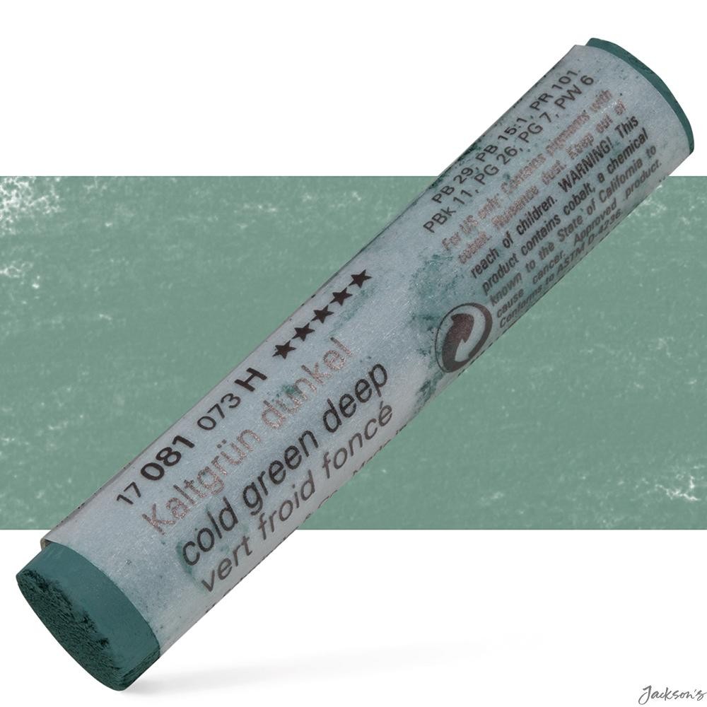 Schmincke Soft Pastel Stick Artist Pigment Cold Green Deep 81H Drawing