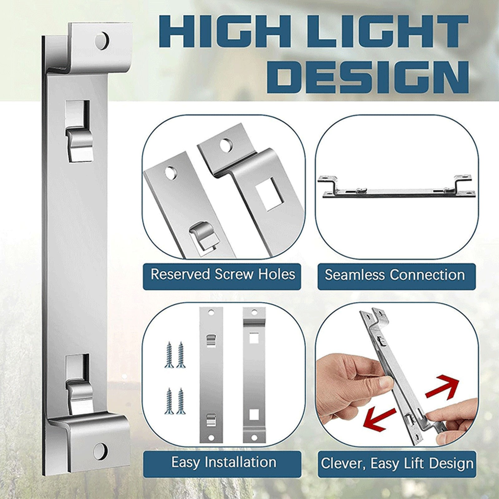 2 Set Bird House Hanger Bracket Galvanized Steel Bird House Mounting Bracke BAJ