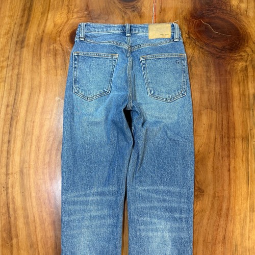 Vaqueros para mujer Rag & Bone Wren tiro alto ajustados rectos 23 denim desgastados J3-27 - Imagen 7 de 7