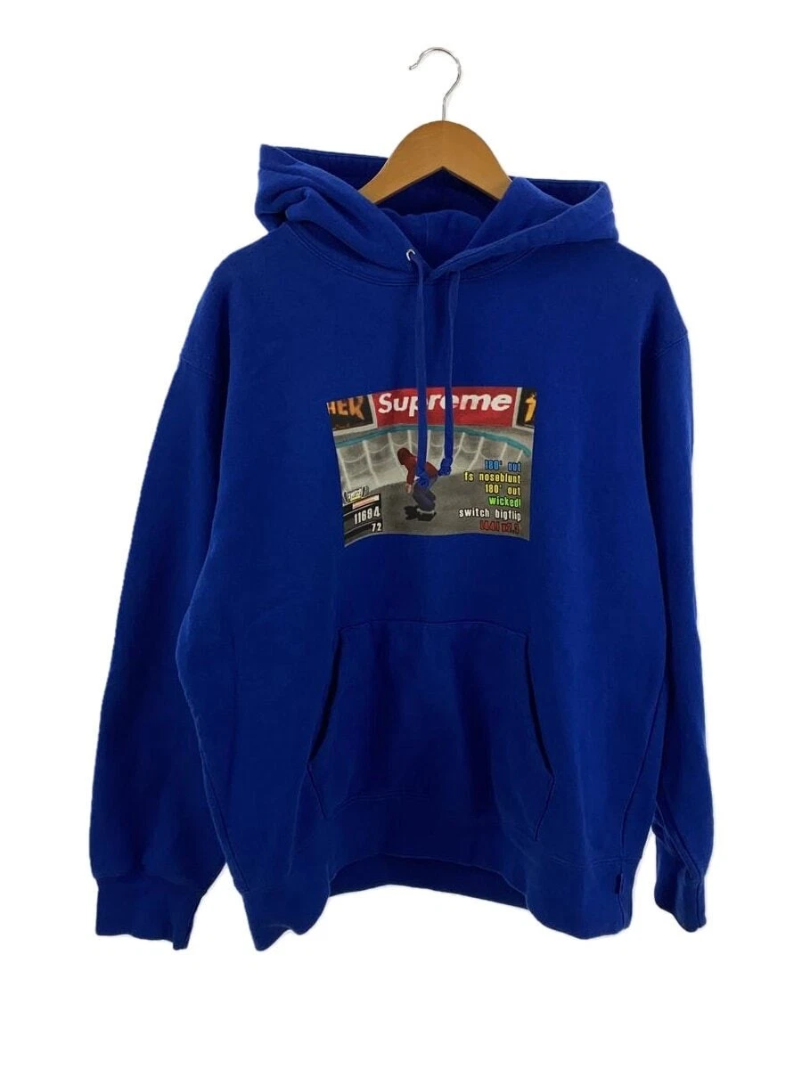 Sweat à capuche Supreme bleu M occasion
