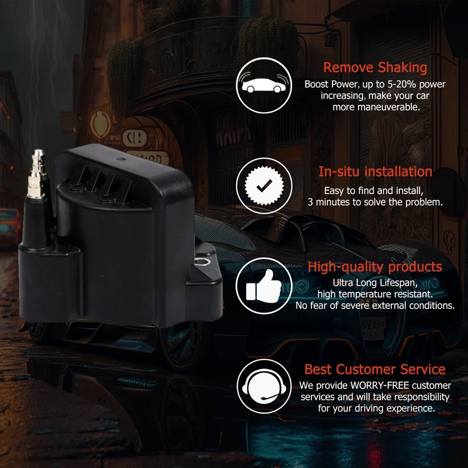 DR39 3 Ignition Coil+6 Spark Plug+Wire Set for Buick Cadillac Oldsmobile Pontiac Foto 3 de 4