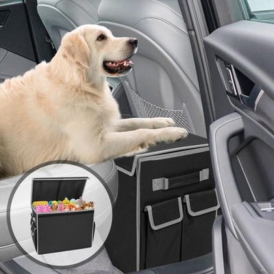 Seat Extender for Dogs up to 200lbs, Back Seat with Storage Pockets, Collapsi...
