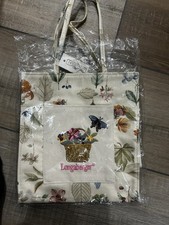 Longaberger Botanical Fields Embroidered Basket Butterfly Tote Bag NEW floral