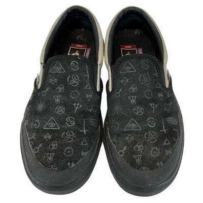 Vans x Cult Crew Slip-On Pro BMX Black Grey Occult Symbols Sneakers Size 5.5