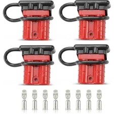 50A 6-10 Gauge Battery Quick Connect Disconnect Wire Harness 50A 4 Pack red