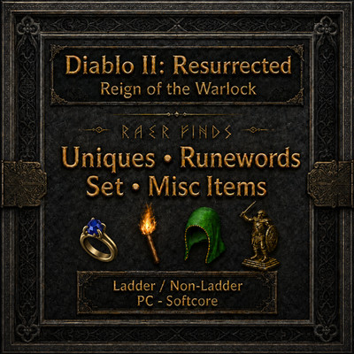 Unique Items Diablo 2 Resurrected D2R Reign of the Warlock PC Ladder/Non-ladder
