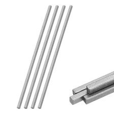 uxcell 4Pcs Square Steel Key Stock, 3/16" x 3/16" x 8" 45  Cold-Drawn Squar...