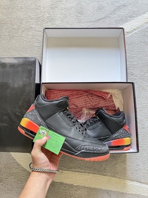 Size 9 - Jordan 3 J Balvin Rio Lightly Used OG All Clean 100% Authentic  
