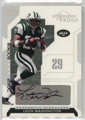 2006 Playoff NFL Playoffs /150 Leon Washington #99 Rookie Auto RC j4h