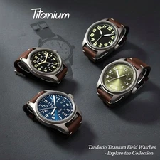 Titanium 39mm Pilot Sapphire 20ATM Diver NH35A PT5000 Miyota 8215 Auto Men Watch