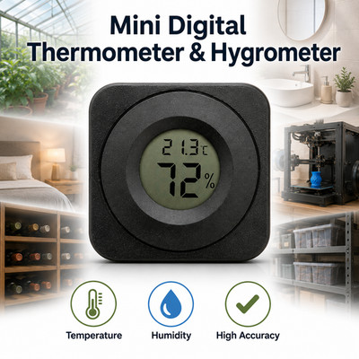 Universal Digital LCD Thermometer Hygrometer Wandhalterung Innen Luftfeuchtigkeit Messgerät