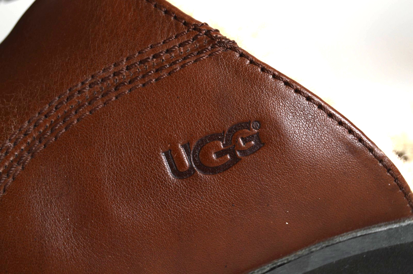 UGG Shearling Lined Leather Clogs Mules Women's 9… - image 4