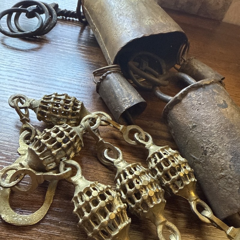 ANTIQUE COW BELLS WITH CHAIN  Storage Find