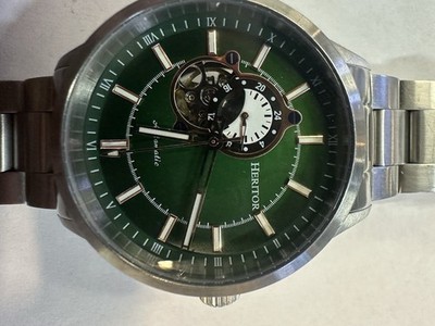 HERITOR MENS WATCH MODEL#HERHS1012 WATER RESISTANT STAINLESS STEEL AUTOMATIC