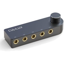 Audio Umschaltbox 1 zu 4 6,35 mm bidirektional passiv für Kopfhörer Lautsprec...