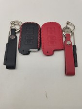 Leather Fob Key Cover For 2013-2018 Toyota Rav4 Corolla Camry Avalon Highlander