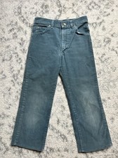 Lee Riders Corduroy Light Blue/Green Pants 9 REG 23" x 19" Vintage 1970s USA