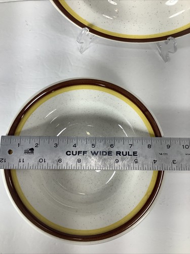 2~ Buffalo China®️Retro Style Speckled Stripped Dinner Salad/ Pasta Bowls~8.75” - Picture 8 of 17