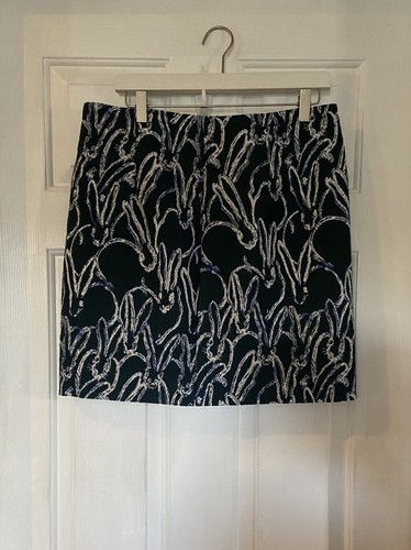 Grey by Jason Wu Faux Wrap Mini Skirt Wool Forest Green Size 8 - Picture 3 of 6