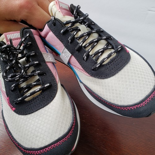 Puma FUTURE RIDER CITY Big Kids SIZE 5.5C Grey/Blue/Pink 373147-03 Casual Shoes - Picture 11 of 11
