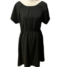 Tahari ASL Knee Length Short Sleeve Perfect Little Black Dress SZ 12