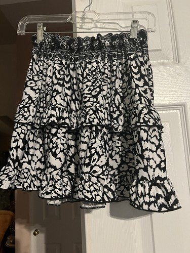 Beautees Kids Girls Sz 8 2 Piece Skirt with Cropped Ruffled Short Slv Top - Picture 4 of 5