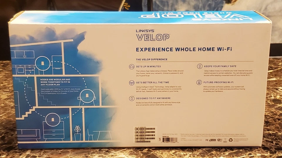 Brand New !Linksys VELOP 3 Set 4500 Sq Ft AC3900 Dual Band Intelligent WiFi - Image 2 of 3