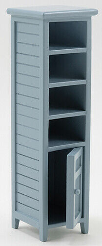 Gabinete de baño gris en miniatura para casa de muñecas - Imagen 2 de 2