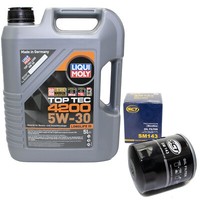 MotoröL Set 5W-30 5 Liter + ÖLfilter SM 143 FüR Lexus Mini Toyota Hiace IV Auris