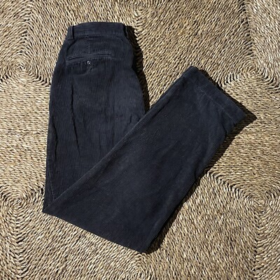 black cotton Ralph Lauren pants, baggy fit, small waist, good condition