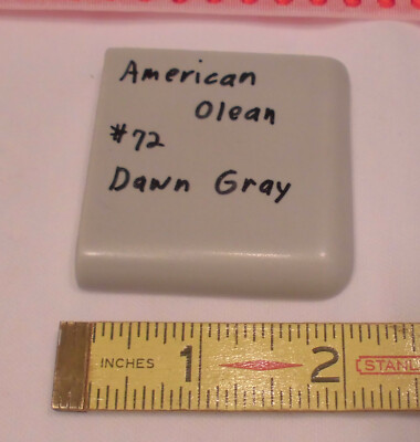 1 pc. Dawn Gray 2'' X 2'' X 5/16'' Ceramic Surface Bullnose Corner Tile; By A.O.