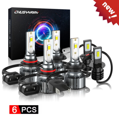 For Subaru Tribeca 2008-2014 LED Headlight High-Low Beam+ Fog Light Kit white