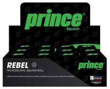 Prince Rebel Single Yellow Dot Squash Balls Box of 12