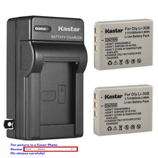 Kastar Battery AC Wall Charger for Olympus Li-30B Battery Li-30C Li30C Charger