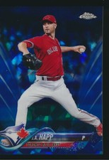 2018 Topps Chrome Sapphire Blue Refractor #213 JA Happ Toronto Blue Jays